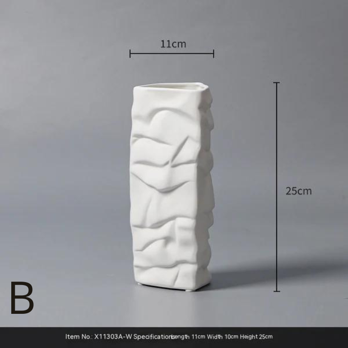 Vase Post-Moderne Minimaliste en Céramique │ Élégance Contemporaine pour Votre Intérieur