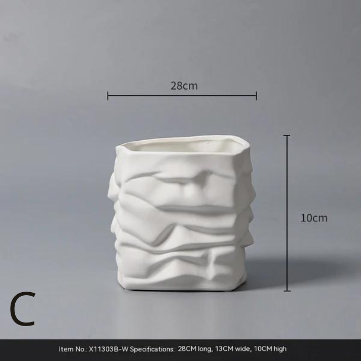 Vase Post-Moderne Minimaliste en Céramique │ Élégance Contemporaine pour Votre Intérieur