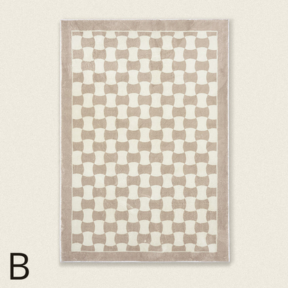 Tapis Retro classique Checkerboard Vertigo │ Style Moderne Minimaliste pour Salon et Chambre