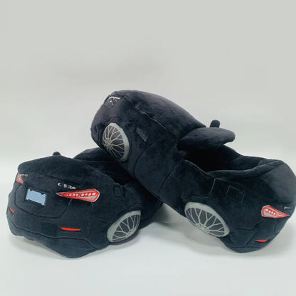 2025 New Fashion Car Shape Plush Slippers Soft Car Shoes Women Men Automobile House Plush Shoes Birthday Gifts