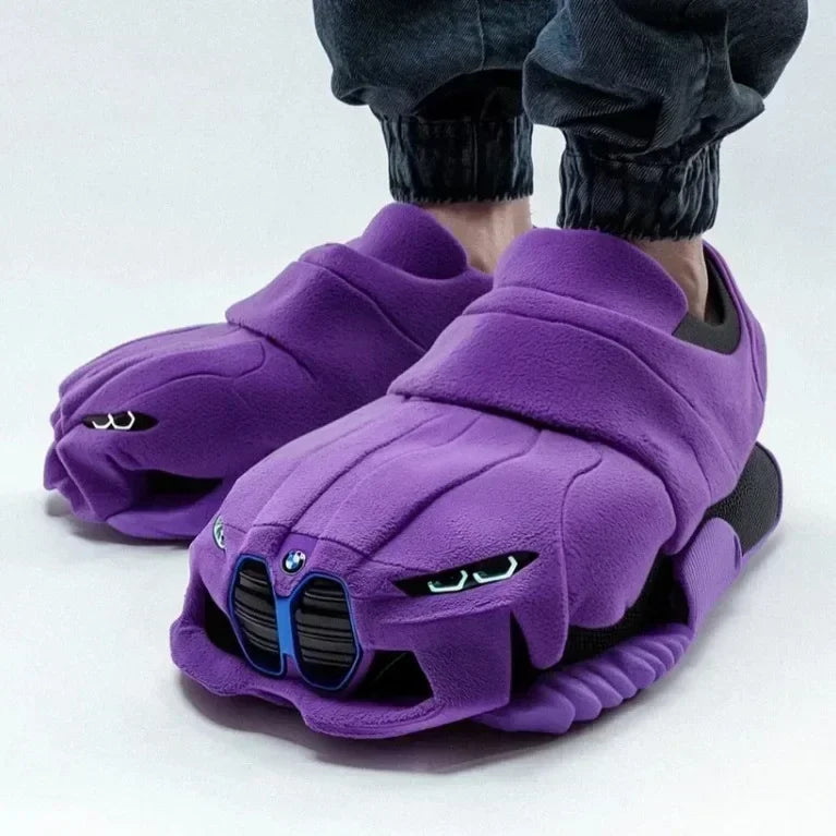 2026 New For BMW Porsche racing plush slippers toy Cotton Shoes Warm Home Plush Shoes Car Slippersr Christmas gifts