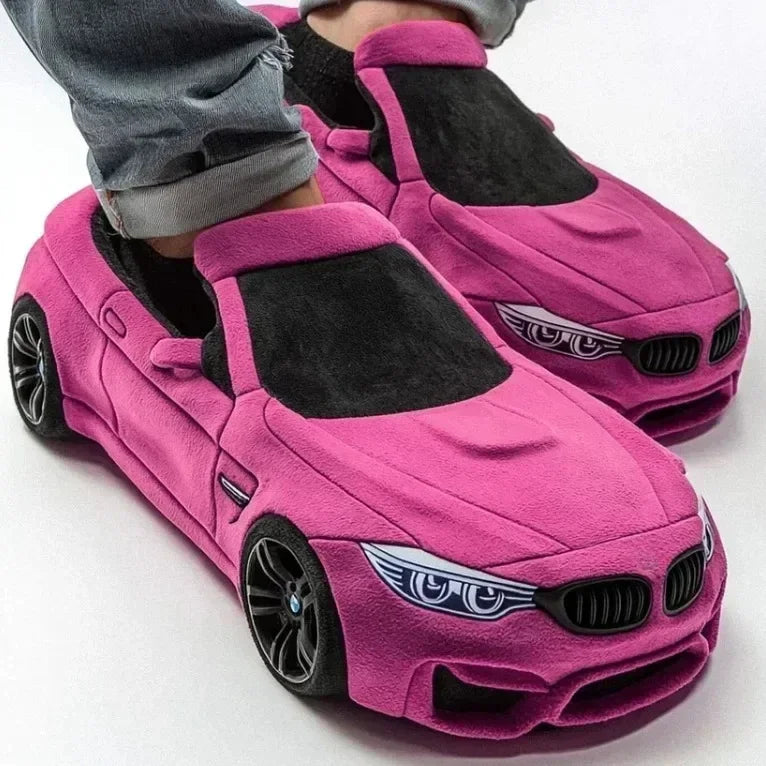 2026 New For BMW Porsche racing plush slippers toy Cotton Shoes Warm Home Plush Shoes Car Slippersr Christmas gifts