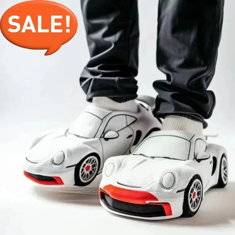 2026 New For BMW Porsche racing plush slippers toy Cotton Shoes Warm Home Plush Shoes Car Slippersr Christmas gifts