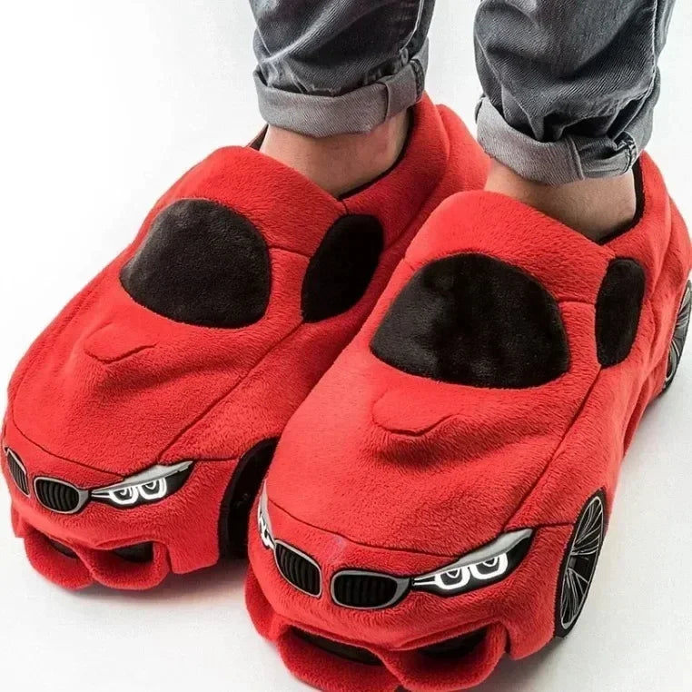 2026 New For BMW Porsche racing plush slippers toy Cotton Shoes Warm Home Plush Shoes Car Slippersr Christmas gifts