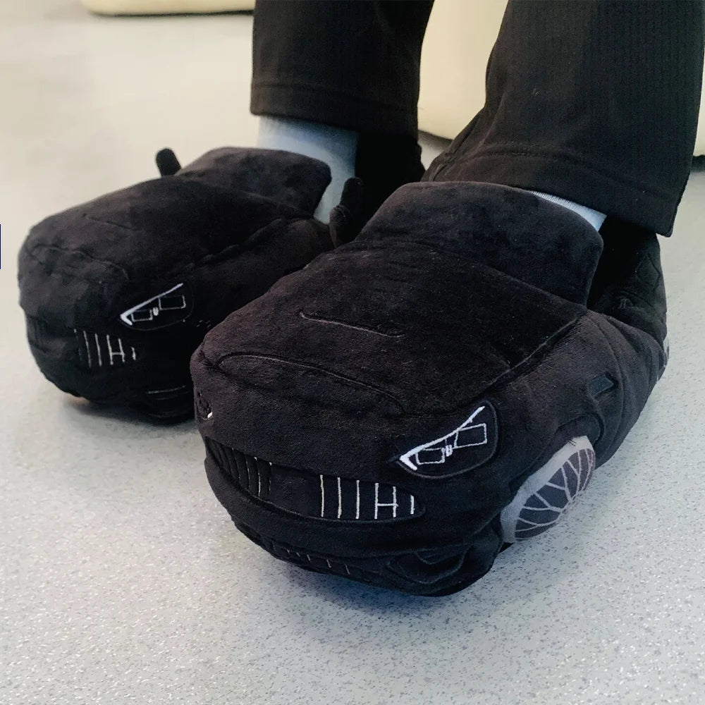 2025 New Fashion Car Shape Plush Slippers Soft Car Shoes Women Men Automobile House Plush Shoes Birthday Gifts