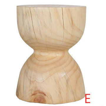 Tabouret Rond en Pin Style Nordique | Naturel et Authentique