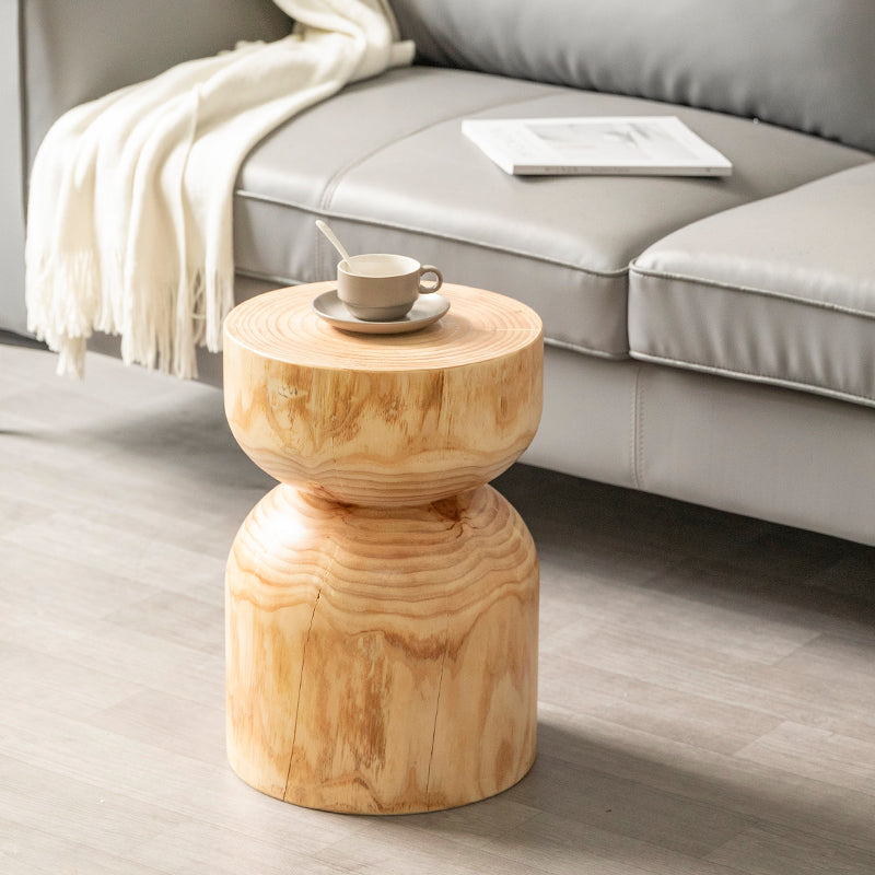 Tabouret Rond en Pin Style Nordique | Naturel et Authentique