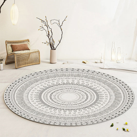 Tapis Rond Nordique │ Motif Rayures │ Confort et Élégance pour Votre Intérieur