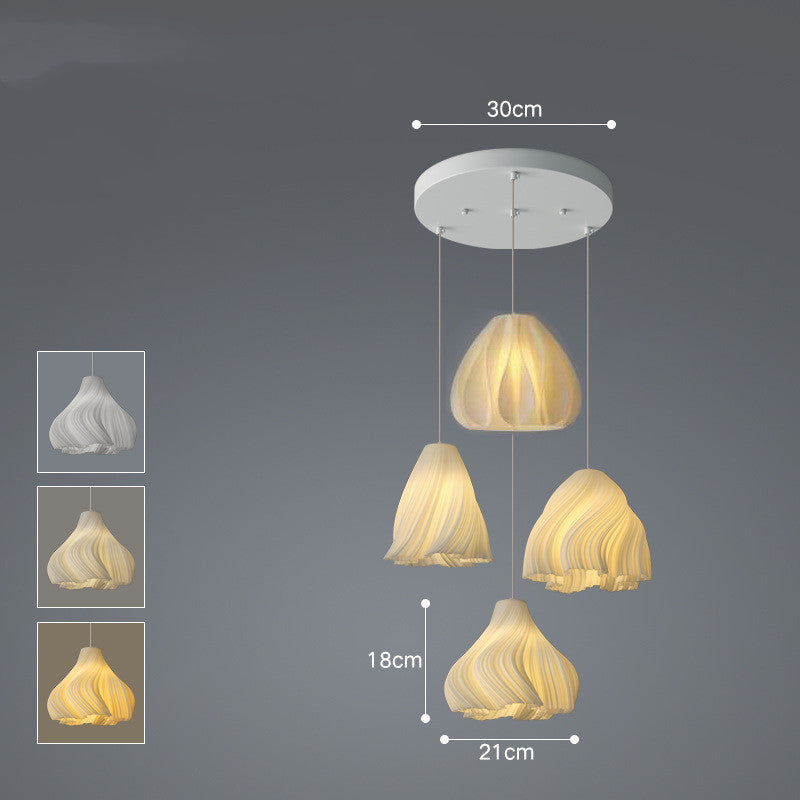 Lustre Nordique en Fer │ Éclairage Élégant avec Lumière LED Tricolore