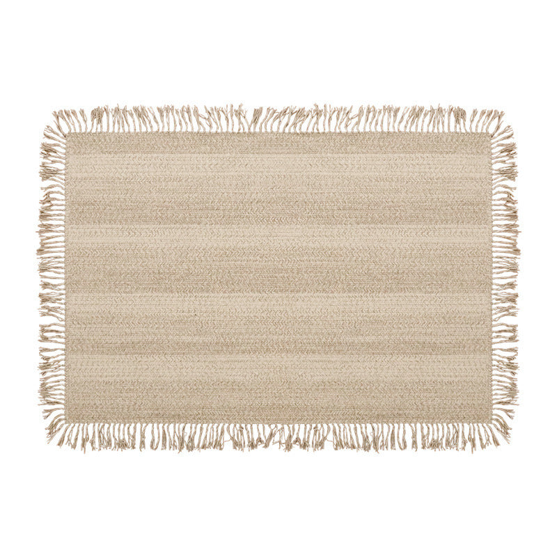 Tapis en Laine Naturelle avec Rayures │ Artisanat de Luxe et Fait Main