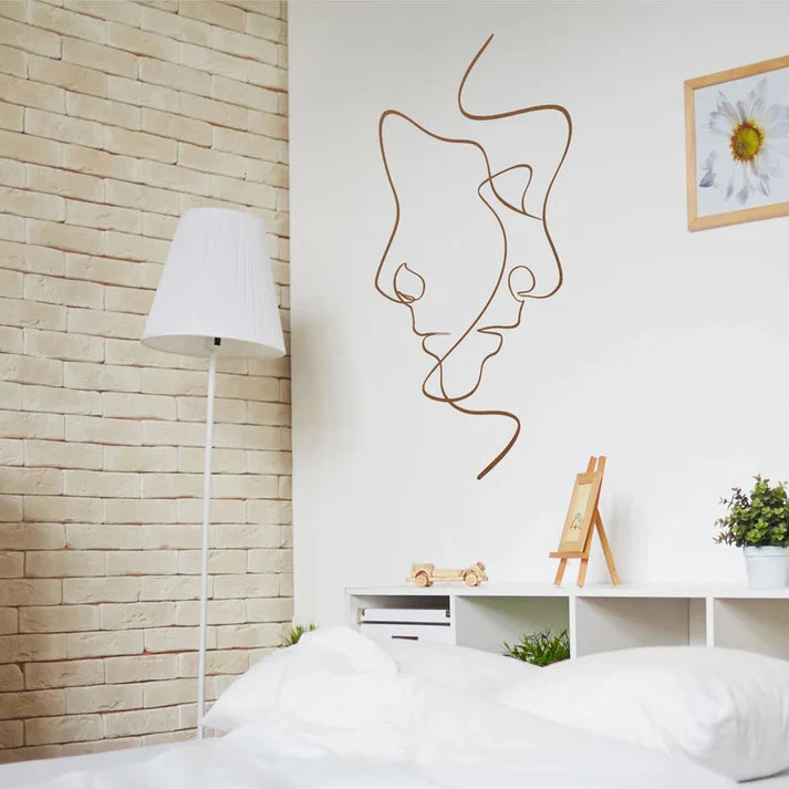 Œuvre d'Art Mural Élégante │ Silhouette Abstraite en Fer pour une Décoration Contemporaine