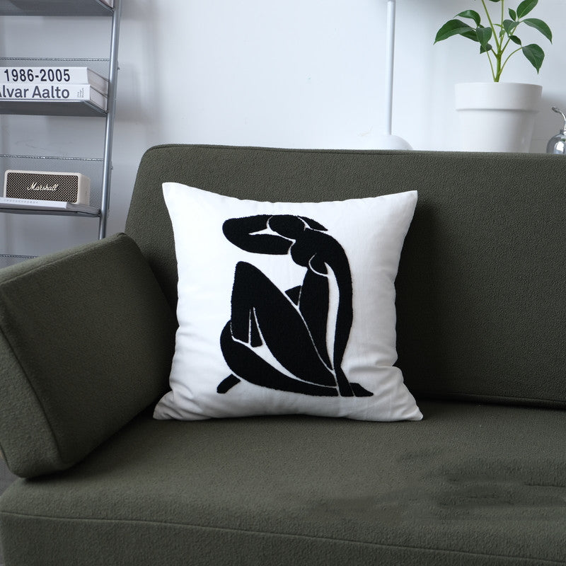 Housse de Coussin  et coussin Géométrique en Coton | Design Moderne