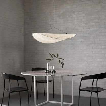 Lustre en Soie Minimaliste │ Éclairage Moderne pour Salon et Chambre