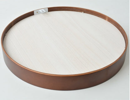 Miroir Rond Suspendu en Bois Massif │ Élégance Moderne pour Votre Espace