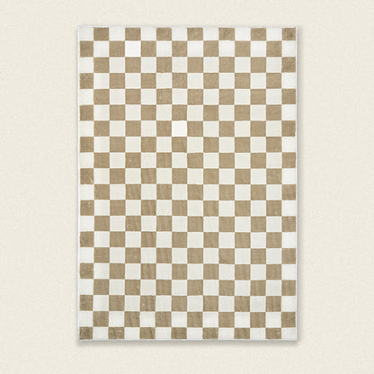 Tapis Retro classique Checkerboard Vertigo │ Style Moderne Minimaliste pour Salon et Chambre