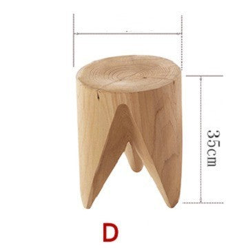 Tabouret Rond en Pin Style Nordique | Naturel et Authentique