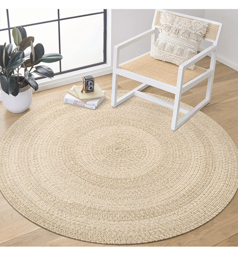 Tapis en Laine Naturelle avec Rayures │ Artisanat de Luxe et Fait Main