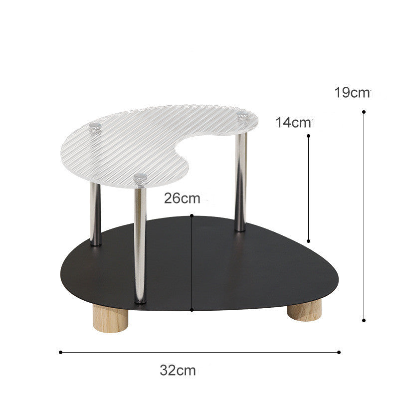 Étagère de Bureau en Acrylique et Fer Forgé │ Organisation Raffinée et Pratique pour Votre Espace de Vie