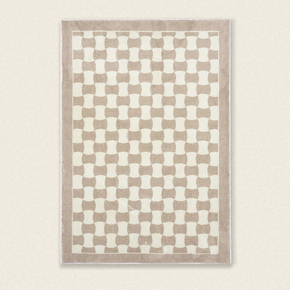 Tapis Retro classique Checkerboard Vertigo │ Style Moderne Minimaliste pour Salon et Chambre