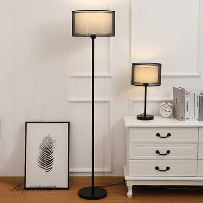 Lampe Moderne en Fer │ Abat-jour Tissé à la Main │ Ambiance Douce pour Salon et Chambre