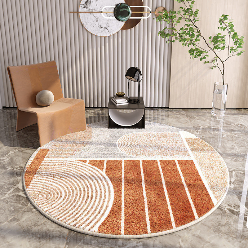 Tapis de Salon Rond Éclatant │ Modernité et Confort pour Votre Espace de Vie